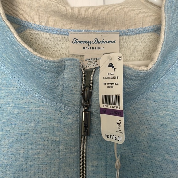 Tommy Bahamas Reversible Sweatshirt, Size 2X - Picture 2 of 9